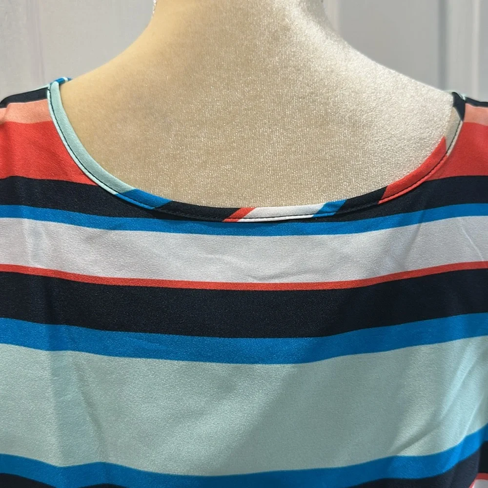 Banana Republic Striped Sleeveless Dress with Belt Size 8 - Picture 5 of 9